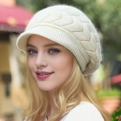 Winter Cap | Women’s Warm Knitted Retro Beanie for Running Skiing & Outdoor Wear | Steven & Levon
