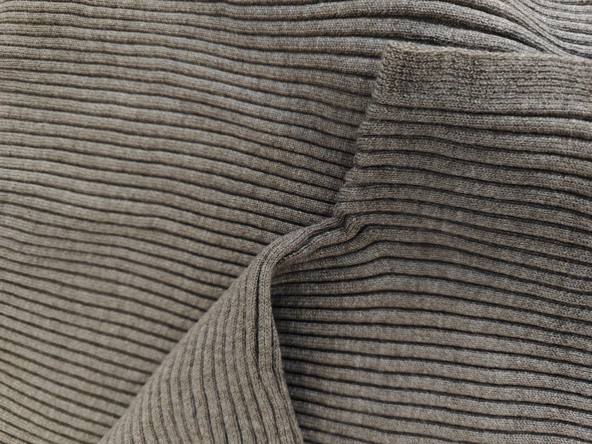 Women's Ribbed Midi Sweater Dress | High Neck | Sleeveless | Slim Fit | Khaki | Steven & Levon