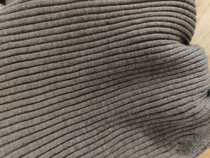 Women's Ribbed Midi Sweater Dress | High Neck | Sleeveless | Slim Fit | Khaki | Steven & Levon
