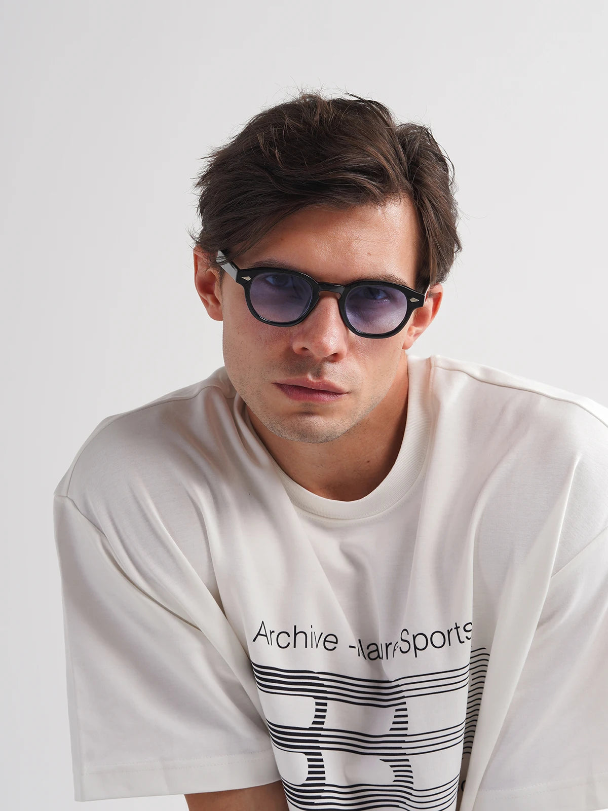 Retro Round Sunglasses | Unisex | UV400 Designer Eyewear | Small Frame Vintage Shades | Steven & Levon