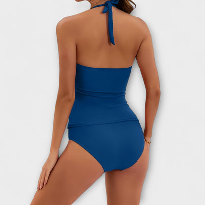 One Piece Swimsuit | Women | Soft Stretch Swim Fabric | Halter Neckline & Supportive Fit | Steven & Levon