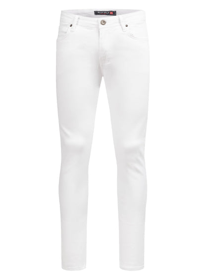Men's White Slim Fit Jeans | Men | Stretch Denim | Casual Pants | Steven & Levon