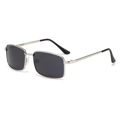 Rectangular Polarized Sunglasses | Unisex | UV400 Night Driving Eyewear | Metal Frame Yellow Lens Shades | Steven & Levon