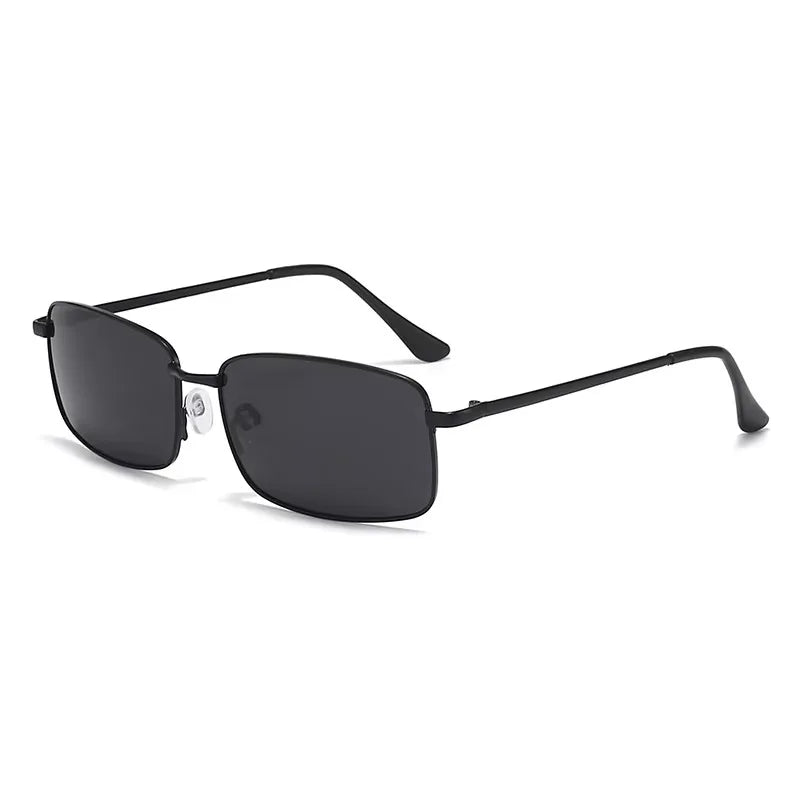 Rectangular Polarized Sunglasses | Unisex | UV400 Night Driving Eyewear | Metal Frame Yellow Lens Shades | Steven & Levon