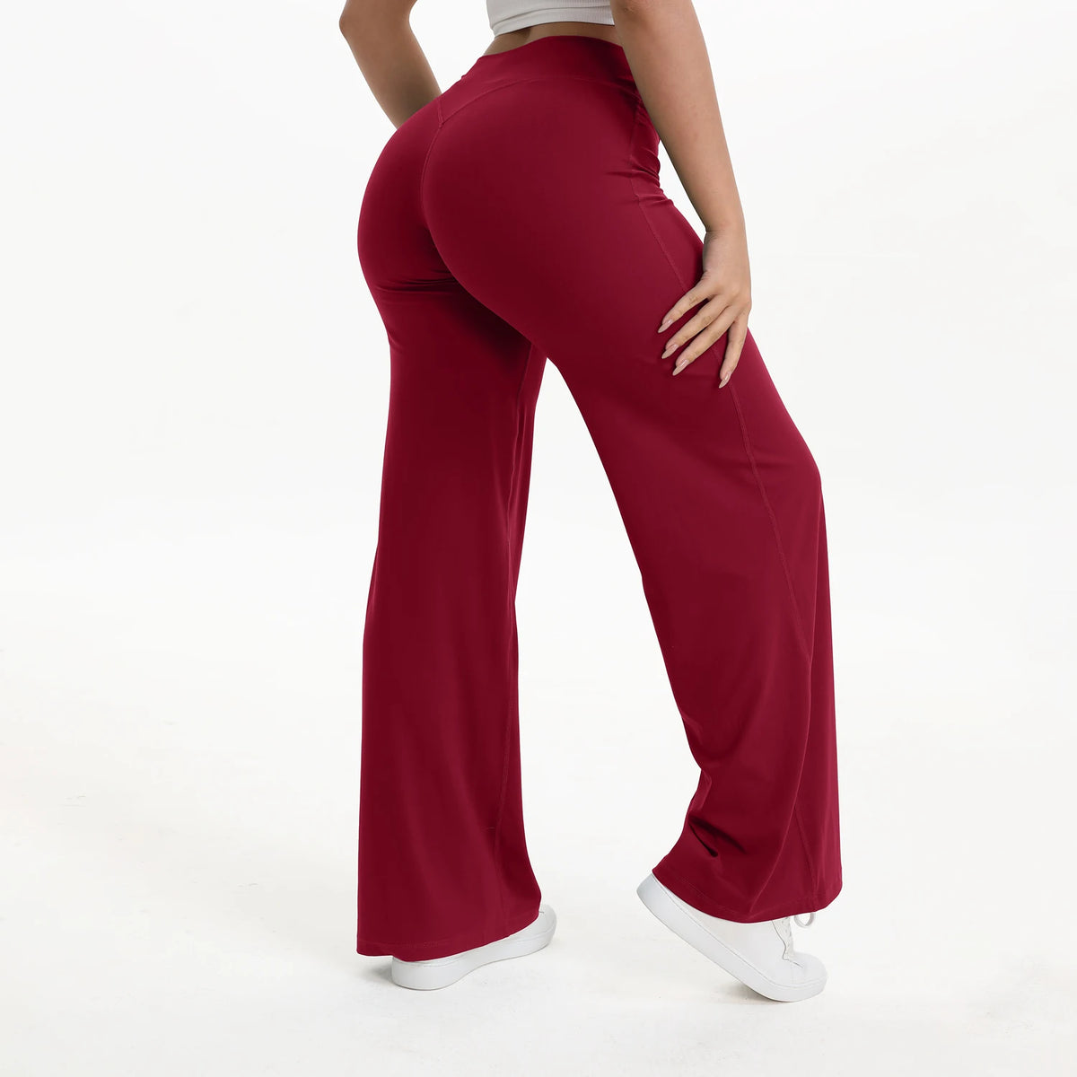 Women's Mid Waist Yoga Leggings | Full Length Stretch Fit | Elastic Waistband | Steven & Levon