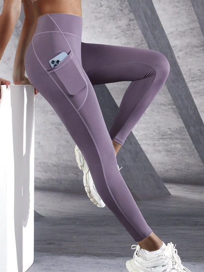 Women's High Waisted Yoga Leggings | Push Up Stretch Fit | Welt Pockets | Ankle Length | Steven & Levon
