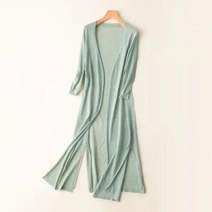 Longline Cardigan | Women | Lightweight Knit | Open Front Layering | Steven & Levon