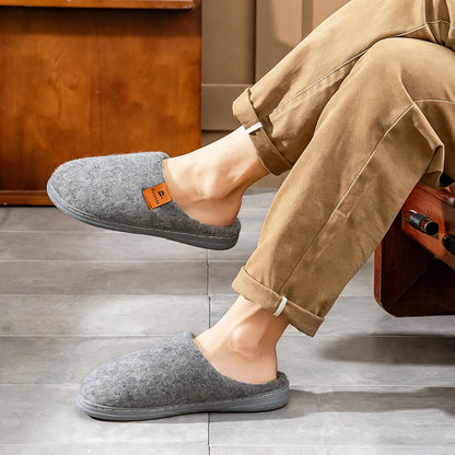 Men's Winter Platform Slippers | Short Plush Insole | TPR Sole Indoor House Shoes | Steven & Levon