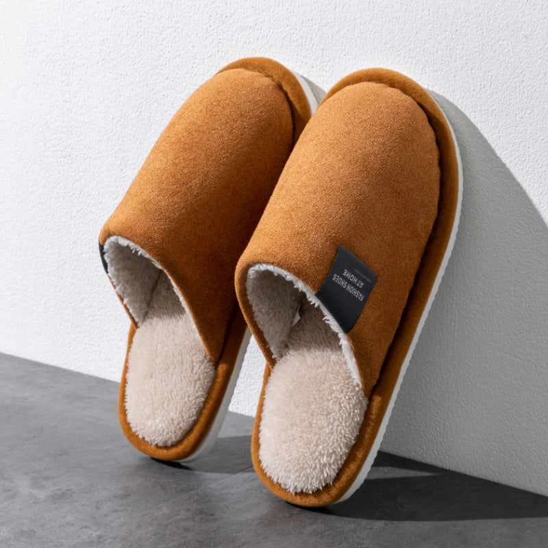 Men's Faux Suede Slippers | Plush Insole | EVA Non Slip Sole | Indoor Bedroom Shoes | Steven & Levon