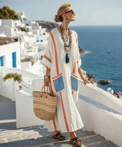 Women's Maxi Dress | Flowing Mediterranean Dress | Lightweight Summer Wear | Steven & Levon