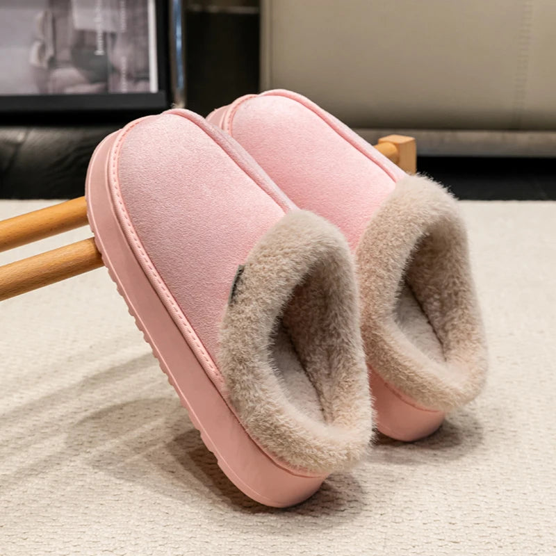 Men's Fluffy Slippers | Fur Lining | Thick Anti Slip EVA Sole | Indoor Shoes | Steven & Levon