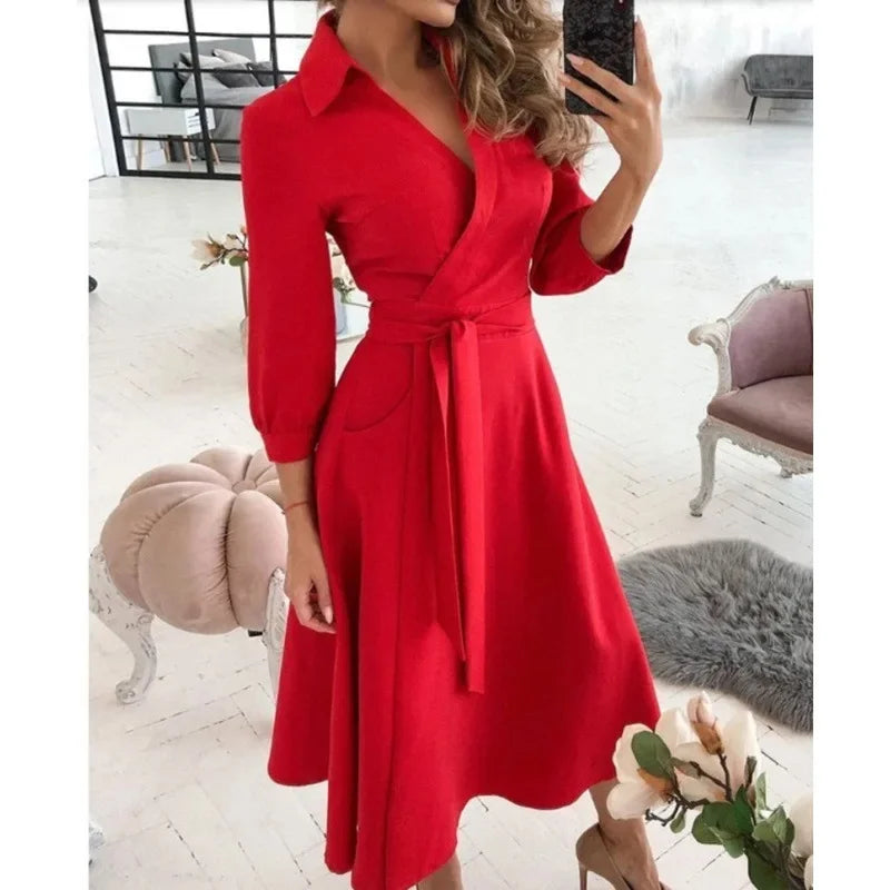 Women's Belted Blazer Dress | Collared Wrap Dress | Steven & Levon