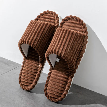 Men's Open Toe Slippers | Plush Insole | Anti Slip EVA Sole Indoor Home Shoes | Steven & Levon