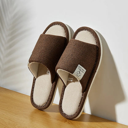Men's Hemp Slippers | Open Toe | Breathable EVA Sole | Indoor House Slippers | Steven & Levon