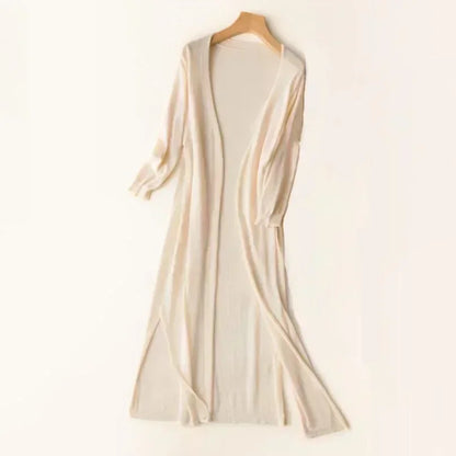 Longline Cardigan | Women | Lightweight Knit | Open Front Layering | Steven & Levon