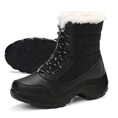 Women's Platform Snow Boots | Lace Up Ankle Boots | Plush Lined Wedge Winter Shoes | Steven & Levon