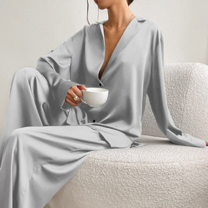 Isabella | Women's Satin Autumn Pyjama Set | Steven & Levon