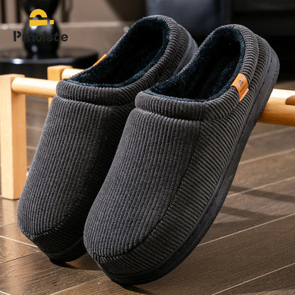 Men's Corduroy Slippers | Memory Foam Insole | Non Slip TPR Sole House Shoes | Steven & Levon
