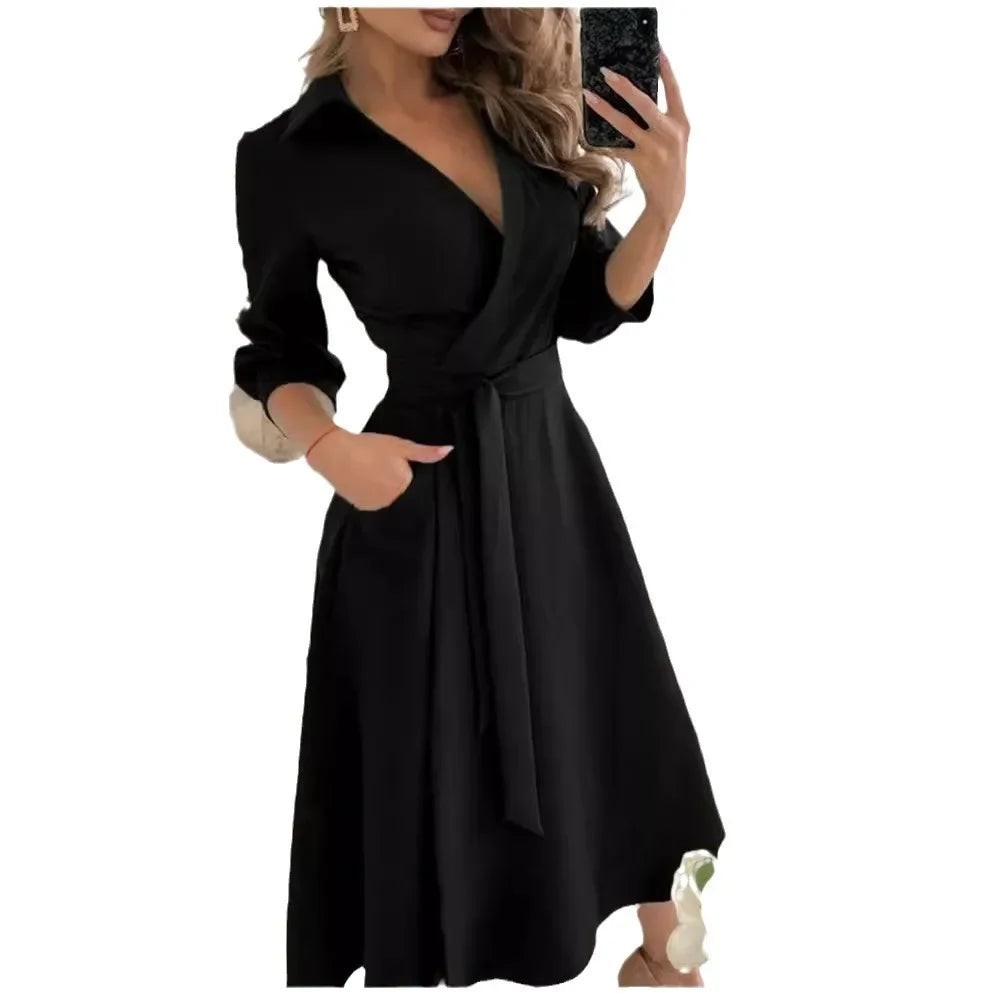 Women's Belted Blazer Dress | Collared Wrap Dress | Steven & Levon