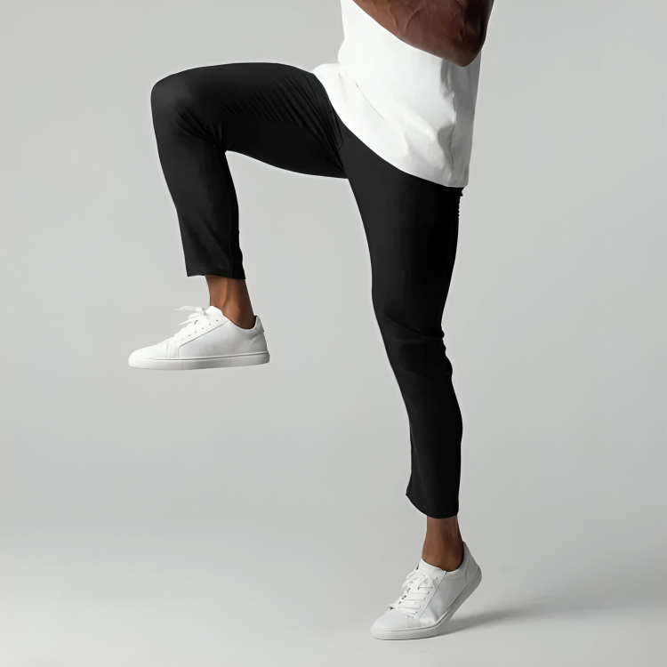 Slim Fit Chinos Work Trousers | Stretch Cotton Blend | Tapered Leg with Pockets | Steven & Levon