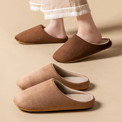 Men's Faux Suede Slippers | Cotton Lining | Soft Fabric Sole | Indoor Shoes | Steven & Levon