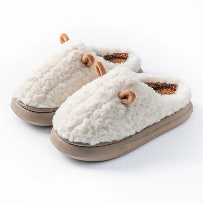 Women's Cotton Plush Slippers | Cartoon Design | Closed Toe | Non Slip EVA Sole | Steven & Levon