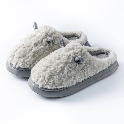 Women's Cotton Plush Slippers | Cartoon Design | Closed Toe | Non Slip EVA Sole | Steven & Levon