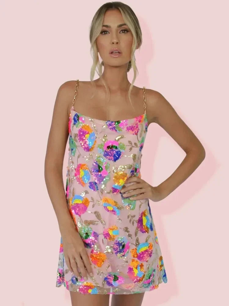 Backless Party Mini Dress | Women | Bodycon Clubwear | Open Back Evening Dress | Mini Length | Steven & Levon