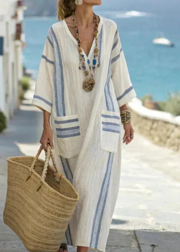 Women's Maxi Dress | Flowing Mediterranean Dress | Lightweight Summer Wear | Steven & Levon
