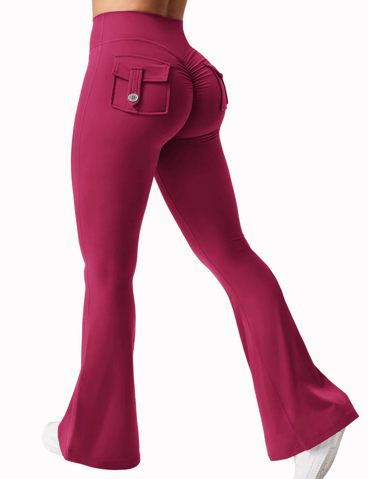 Women's Wide Leg Yoga Trousers | Stretch Compression Fit | Straight Side Pockets | Steven & Levon