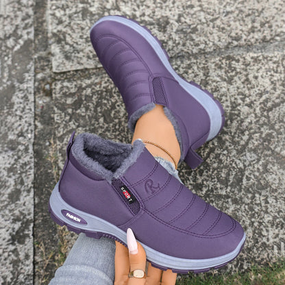 Women's Snow Boots | Slip On Ankle Boots | Plush Lined Warm Winter Shoes | Steven & Levon