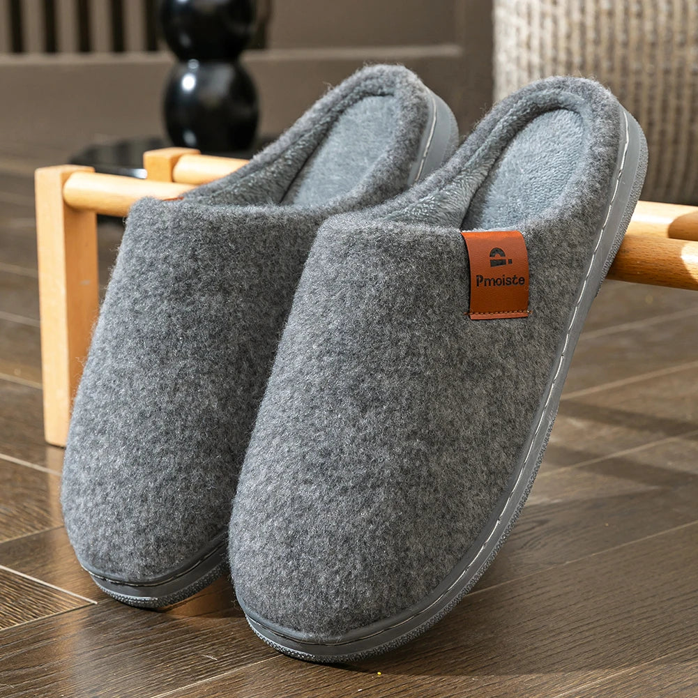 Men's Winter Platform Slippers | Short Plush Insole | TPR Sole Indoor House Shoes | Steven & Levon