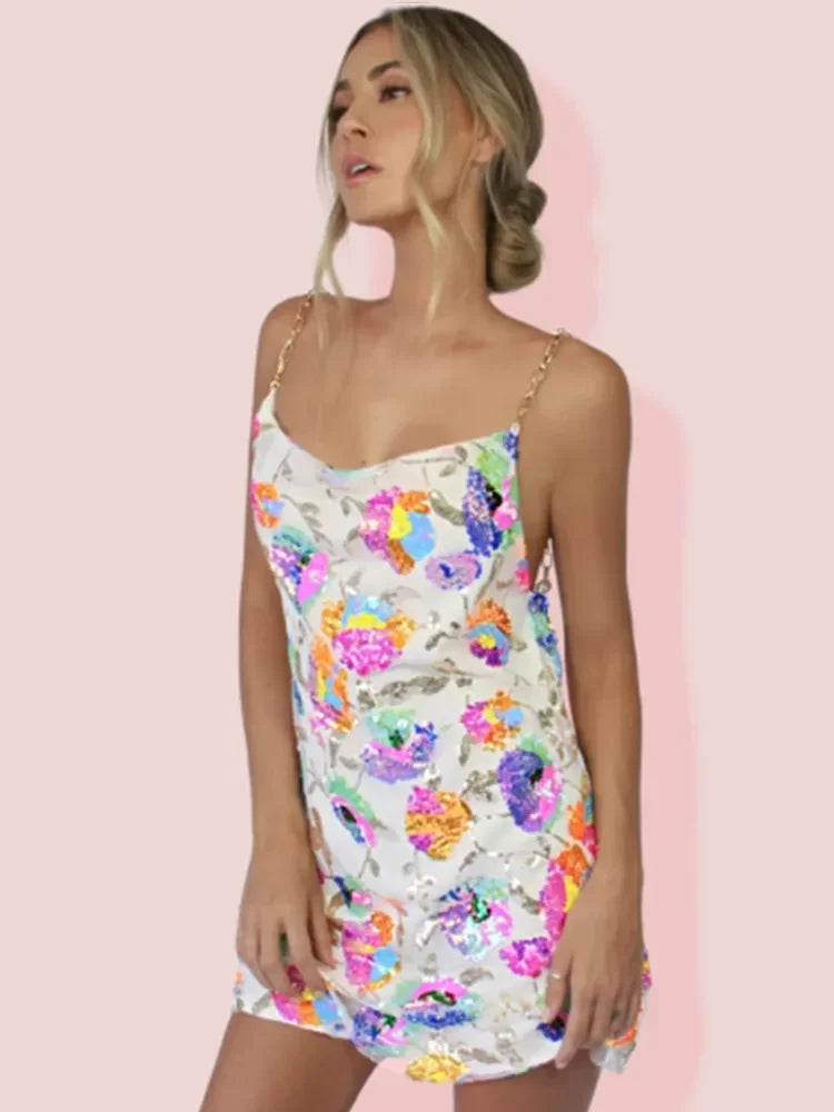 Backless Party Mini Dress | Women | Bodycon Clubwear | Open Back Evening Dress | Mini Length | Steven & Levon