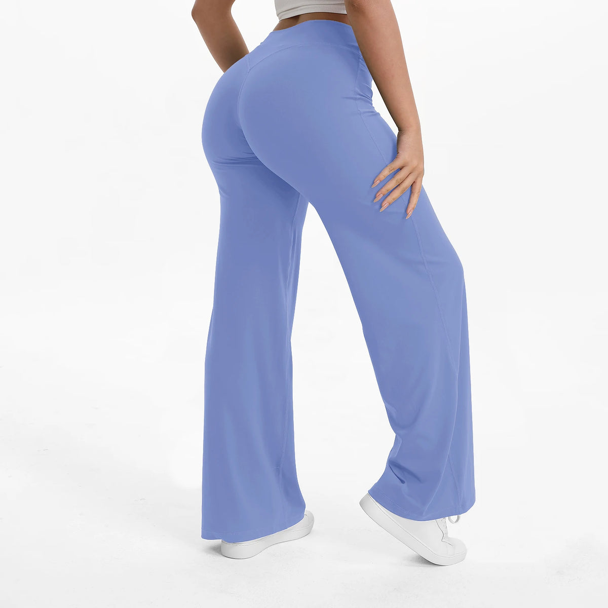Women's Mid Waist Yoga Leggings | Full Length Stretch Fit | Elastic Waistband | Steven & Levon