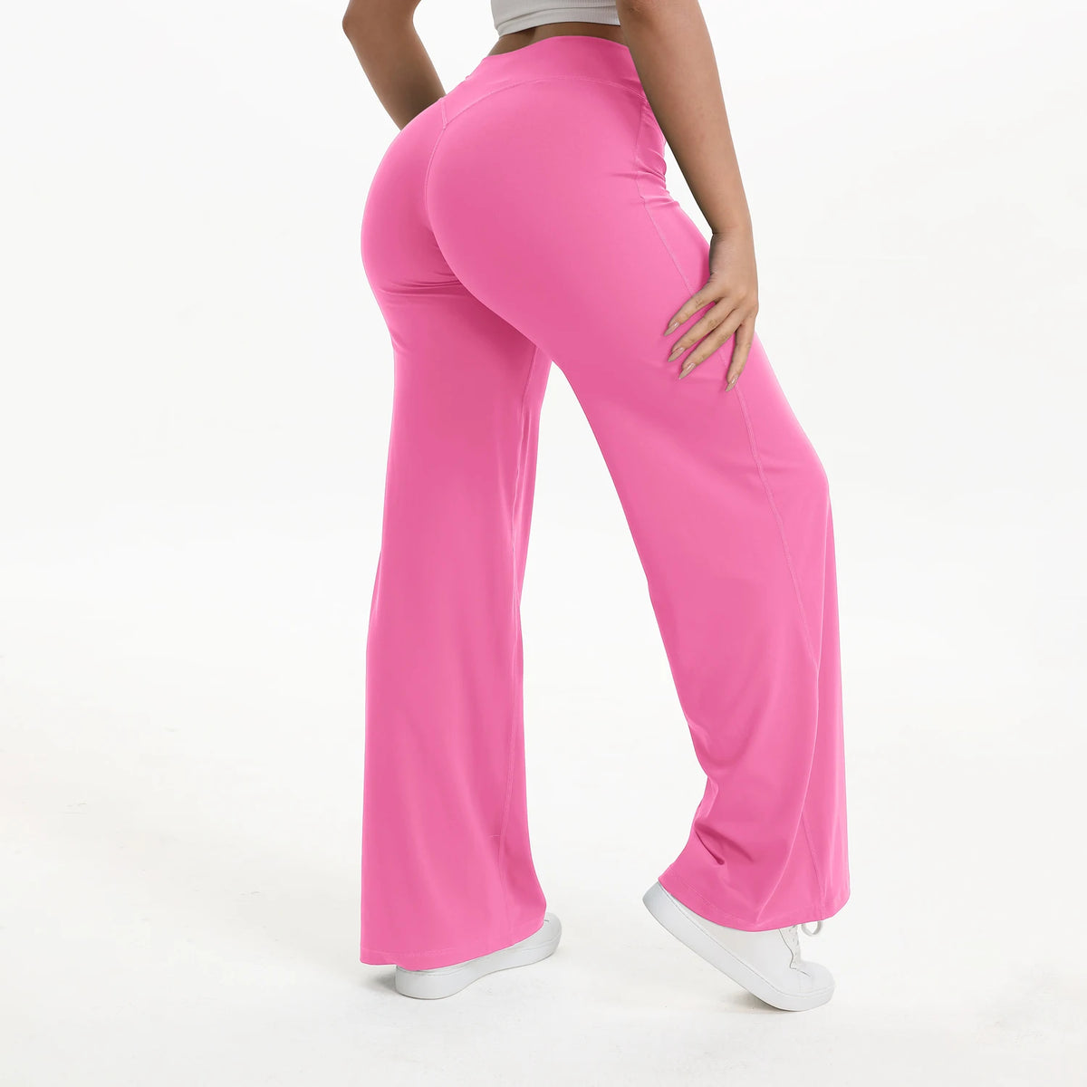Women's Mid Waist Yoga Leggings | Full Length Stretch Fit | Elastic Waistband | Steven & Levon