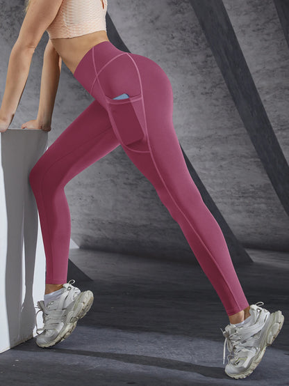 Women's High Waisted Yoga Leggings | Push Up Stretch Fit | Welt Pockets | Ankle Length | Steven & Levon