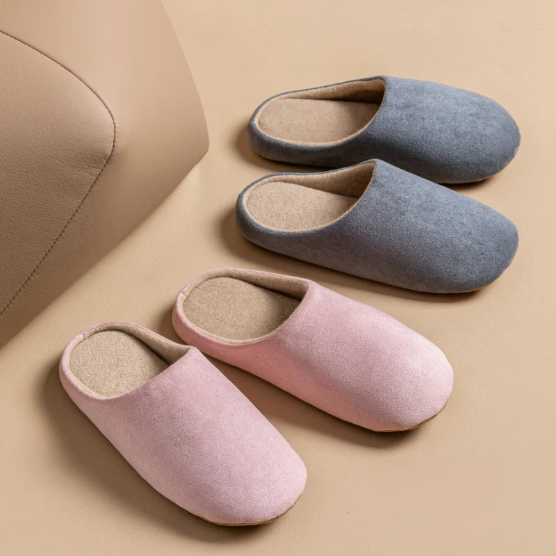 Men's Faux Suede Slippers | Cotton Lining | Soft Fabric Sole | Indoor Shoes | Steven & Levon