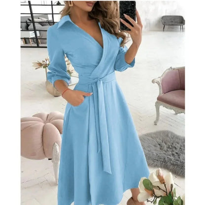 Women's Belted Blazer Dress | Collared Wrap Dress | Steven & Levon