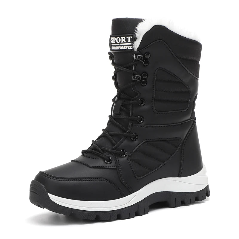 Women's Waterproof Snow Boots | Lace Up Ankle Boots | Plush Lined Winter Shoes | Steven & Levon