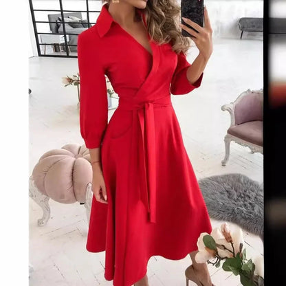 Women's Belted Blazer Dress | Collared Wrap Dress | Steven & Levon