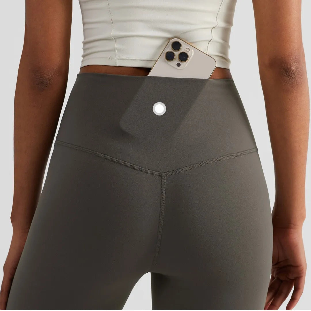 Women's High Waisted Yoga Leggings | Seamless Knit | Back Waist Pocket | Steven & Levon