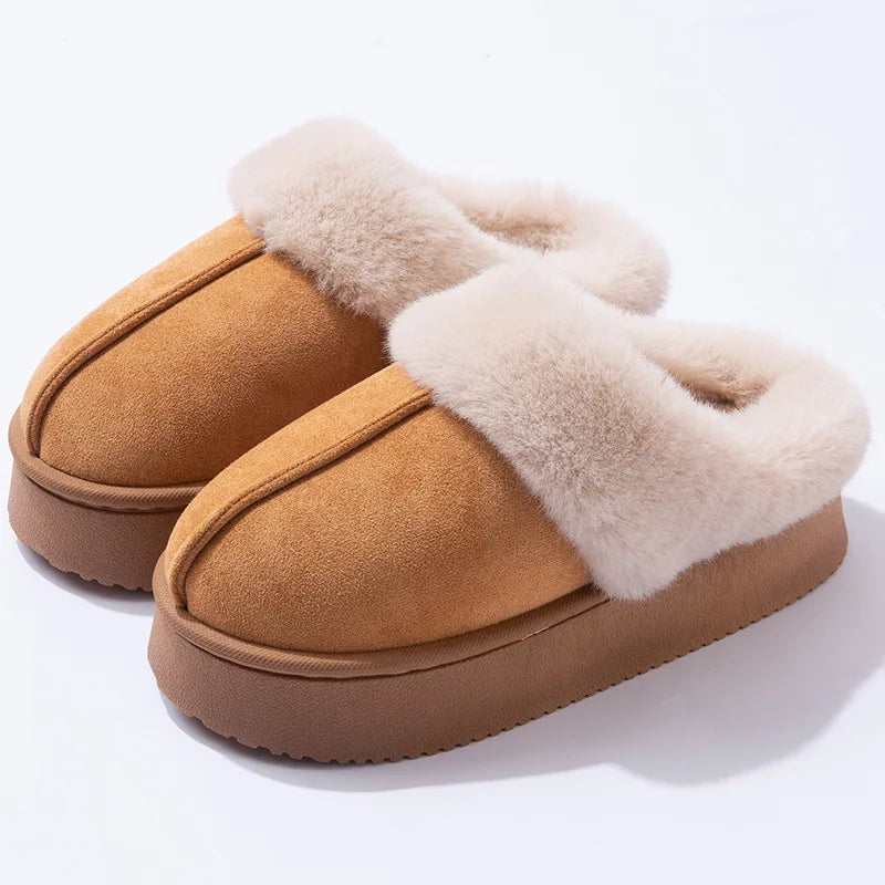 Women's Flannel Snow Boots | Platform Ankle Boots | Plush Lined Slip On Winter Shoes | Steven & Levon
