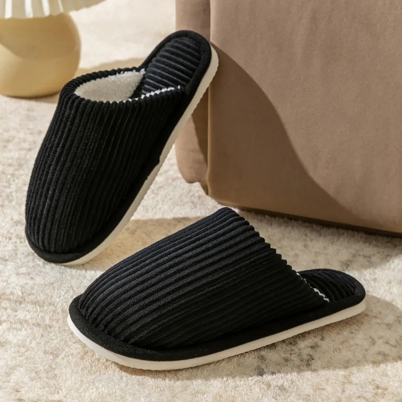 Men's Corduroy Slippers | Plush Insole | Non Slip EVA Sole | Indoor Shoes | Steven & Levon