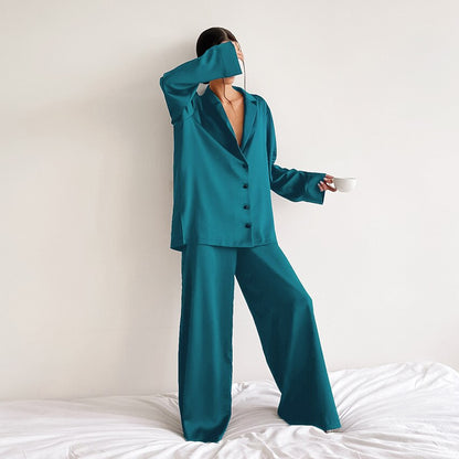 Isabella | Women's Satin Autumn Pyjama Set | Steven & Levon