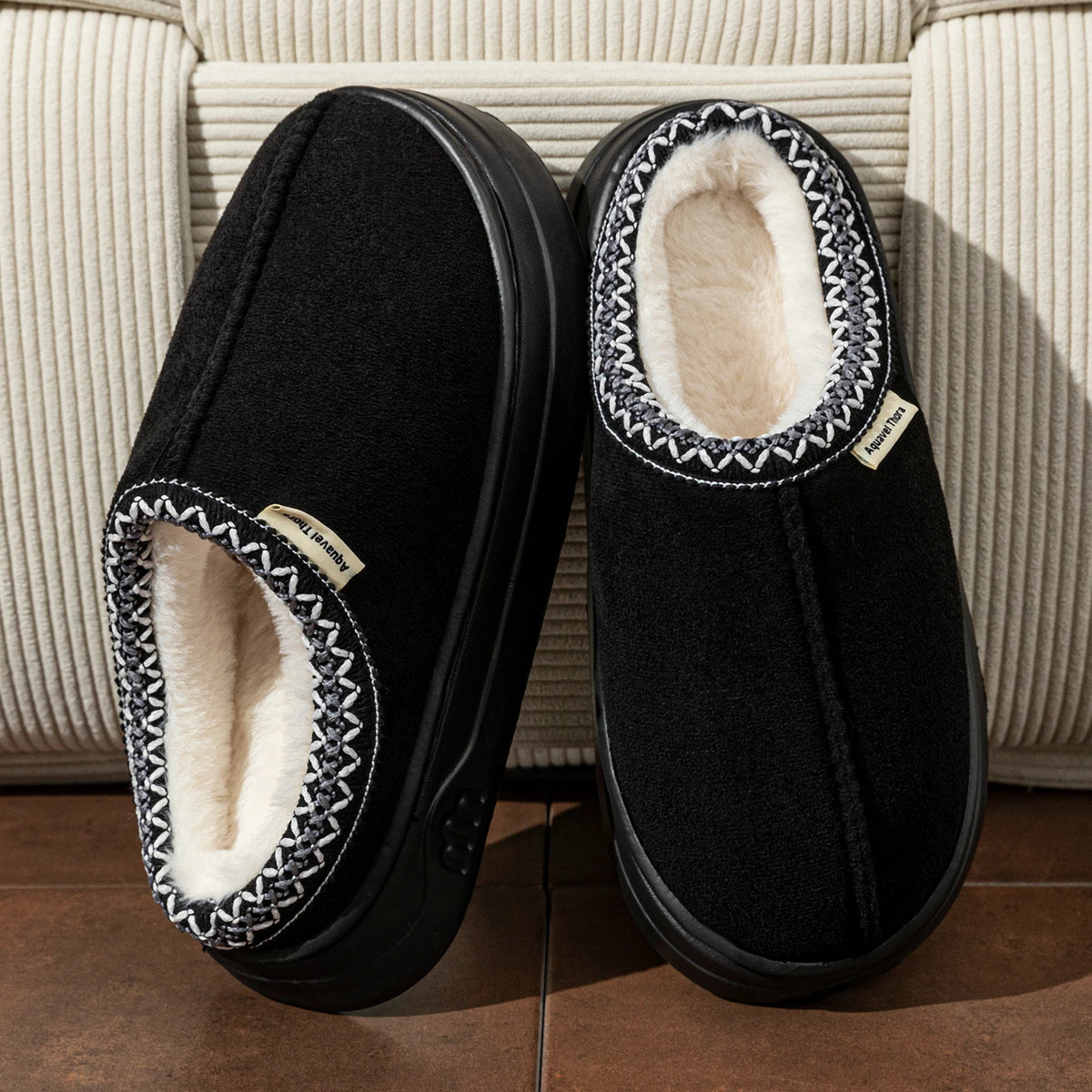 Women's Corduroy Slippers | Plush Lining | Anti Slip EVA Sole | Pull On | Steven & Levon