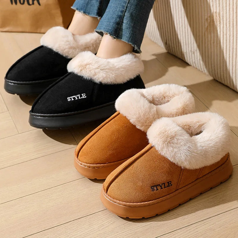 Women's Platform Snow Boots | Faux Suede Ankle Boots | Plush Lined Winter Shoes | Steven & Levon