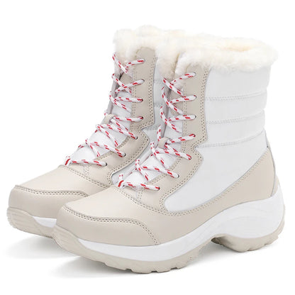 Women's Platform Snow Boots | Lace Up Ankle Boots | Plush Lined Wedge Winter Shoes | Steven & Levon