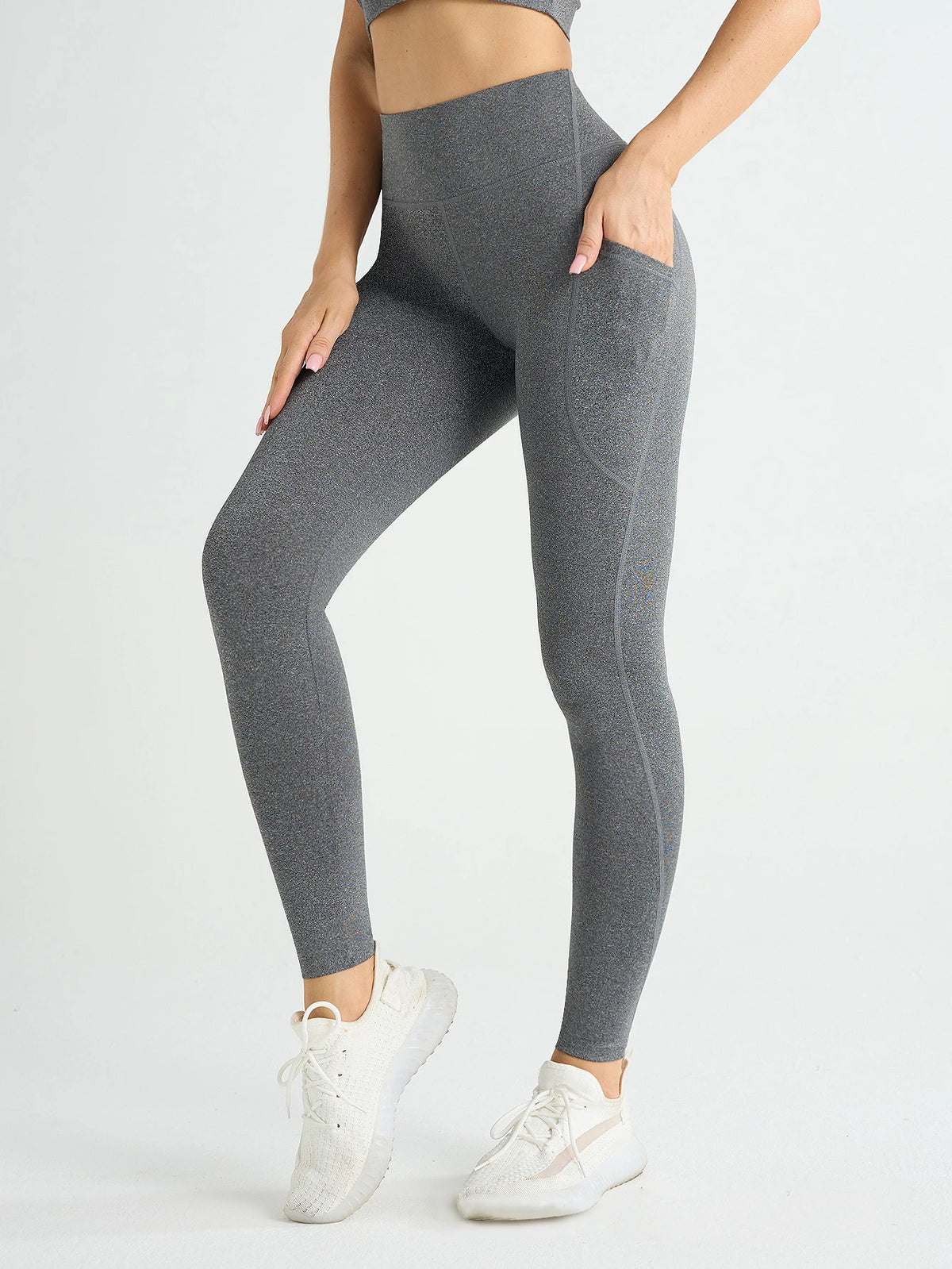 Women's High Waisted Yoga Leggings | Push Up Stretch Fit | Welt Pockets | Ankle Length | Steven & Levon