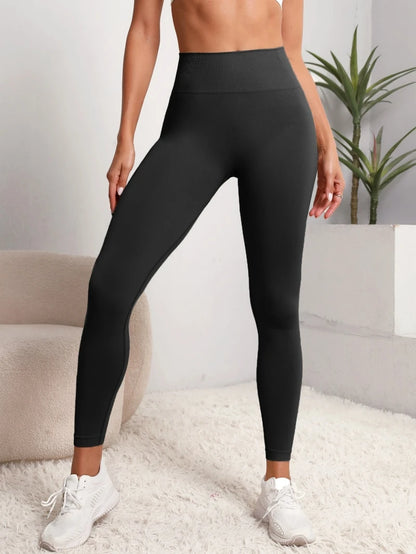 Women's High Waisted Gym Leggings | Seamless Knit | Push Up Fit | No Pockets | Steven & Levon