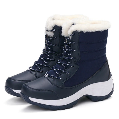 Women's Platform Snow Boots | Lace Up Ankle Boots | Plush Lined Wedge Winter Shoes | Steven & Levon